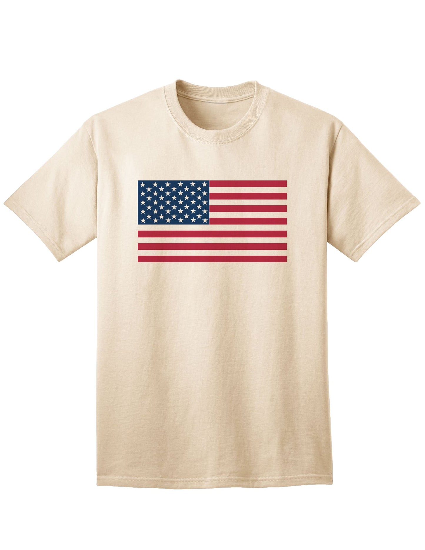 Patriotic American Flag Adult T-Shirt-Mens T-shirts-TooLoud-Natural-Small-Davson Sales