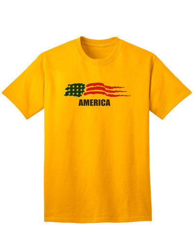 Patriotic American Flag Adult T-Shirt-Mens T-shirts-TooLoud-Gold-Small-Davson Sales