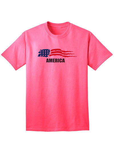 Patriotic American Flag Adult T-Shirt-Mens T-shirts-TooLoud-Neon-Pink-Small-Davson Sales