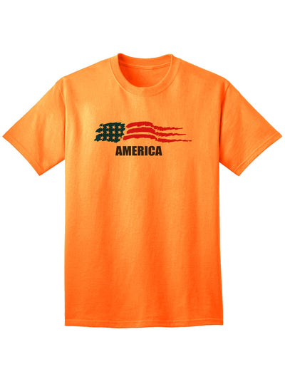 Patriotic American Flag Adult T-Shirt-Mens T-shirts-TooLoud-Neon-Orange-Small-Davson Sales