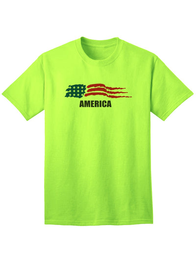 Patriotic American Flag Adult T-Shirt-Mens T-shirts-TooLoud-Neon-Green-Small-Davson Sales