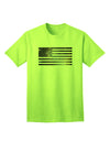 Patriotic American Flag Galaxy Adult T-Shirt - A Stellar Addition to Your Wardrobe by TooLoud-Mens T-shirts-TooLoud-Neon-Green-Small-Davson Sales