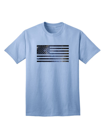 Patriotic American Flag Galaxy Adult T-Shirt - A Stellar Addition to Your Wardrobe by TooLoud-Mens T-shirts-TooLoud-Light-Blue-Small-Davson Sales