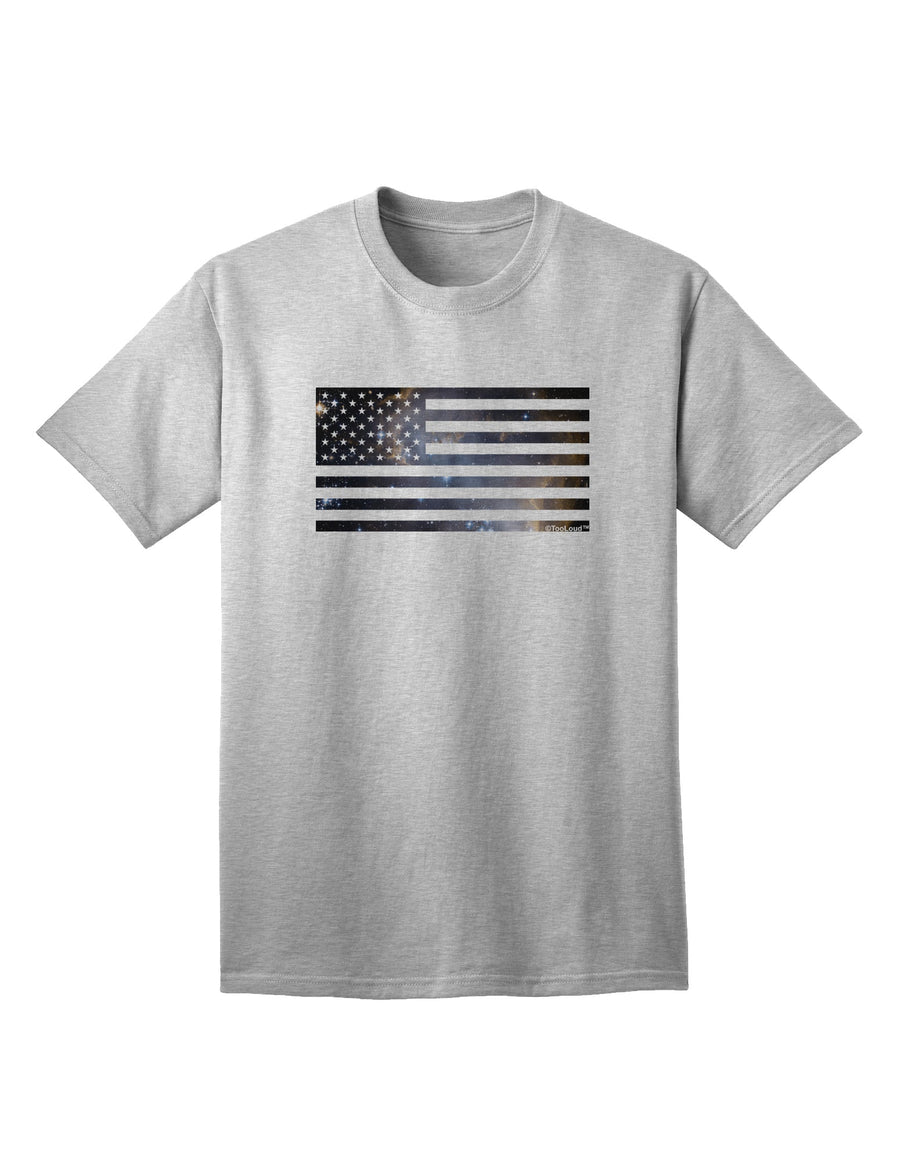 Patriotic American Flag Galaxy Adult T-Shirt - A Stellar Addition to Your Wardrobe by TooLoud-Mens T-shirts-TooLoud-White-Small-Davson Sales