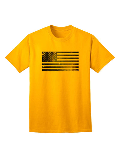 Patriotic American Flag Galaxy Adult T-Shirt - A Stellar Addition to Your Wardrobe by TooLoud-Mens T-shirts-TooLoud-Gold-Small-Davson Sales