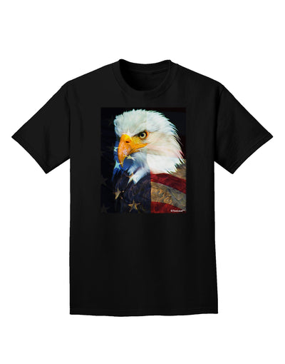 Patriotic Bald Eagle - American Flag Adult Dark T-Shirt by TooLoud-Mens T-Shirt-TooLoud-Black-Small-Davson Sales