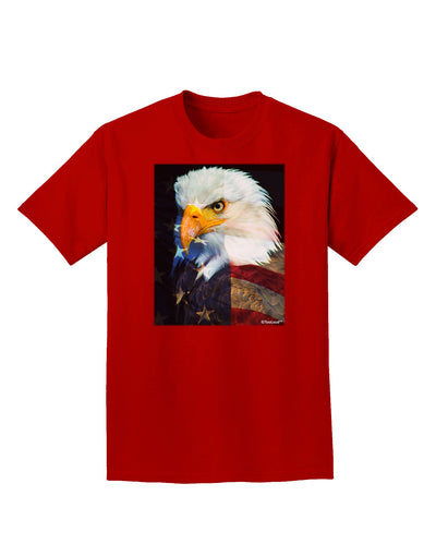 Patriotic Bald Eagle - American Flag Adult Dark T-Shirt by TooLoud-Mens T-Shirt-TooLoud-Red-Small-Davson Sales