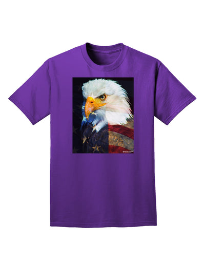 Patriotic Bald Eagle - American Flag Adult Dark T-Shirt by TooLoud-Mens T-Shirt-TooLoud-Purple-Small-Davson Sales