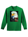 Patriotic Bald Eagle - American Flag Adult Long Sleeve Dark T-Shirt by TooLoud-TooLoud-Kelly-Green-Small-Davson Sales