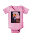 Patriotic Bald Eagle - American Flag Baby Romper Bodysuit by TooLoud-Baby Romper-TooLoud-Light-Pink-06-Months-Davson Sales
