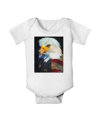 Patriotic Bald Eagle - American Flag Baby Romper Bodysuit by TooLoud-Baby Romper-TooLoud-White-06-Months-Davson Sales