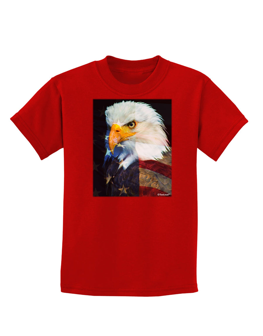 Patriotic Bald Eagle - American Flag Childrens Dark T-Shirt by TooLoud-Childrens T-Shirt-TooLoud-Black-X-Small-Davson Sales