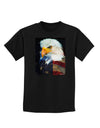 Patriotic Bald Eagle - American Flag Childrens Dark T-Shirt by TooLoud-Childrens T-Shirt-TooLoud-Black-X-Small-Davson Sales