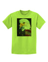 Patriotic Bald Eagle - American Flag Childrens T-Shirt by TooLoud-Childrens T-Shirt-TooLoud-Lime-Green-X-Small-Davson Sales