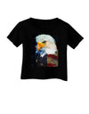 Patriotic Bald Eagle - American Flag Infant T-Shirt Dark by TooLoud-Infant T-Shirt-TooLoud-Black-06-Months-Davson Sales