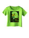 Patriotic Bald Eagle - American Flag Infant T-Shirt by TooLoud-Infant T-Shirt-TooLoud-Lime-Green-06-Months-Davson Sales