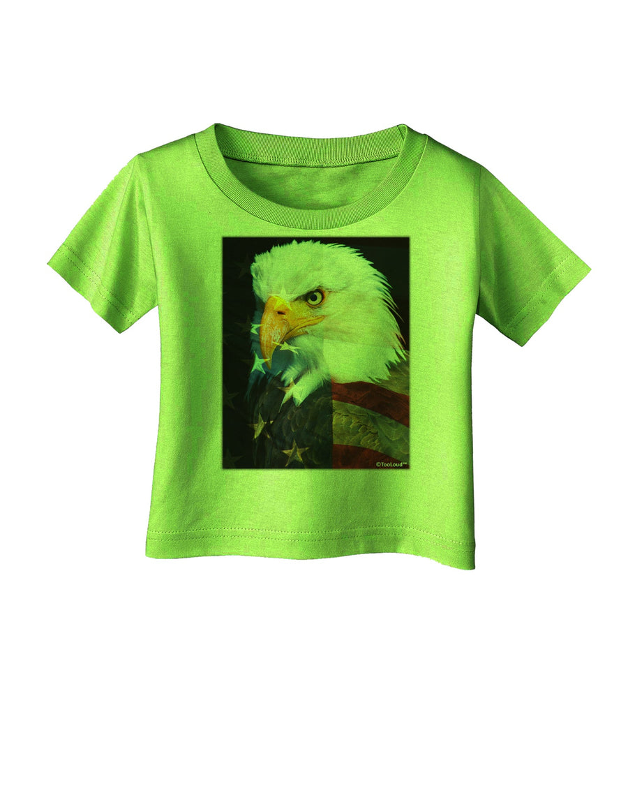 Patriotic Bald Eagle - American Flag Infant T-Shirt by TooLoud-Infant T-Shirt-TooLoud-White-06-Months-Davson Sales