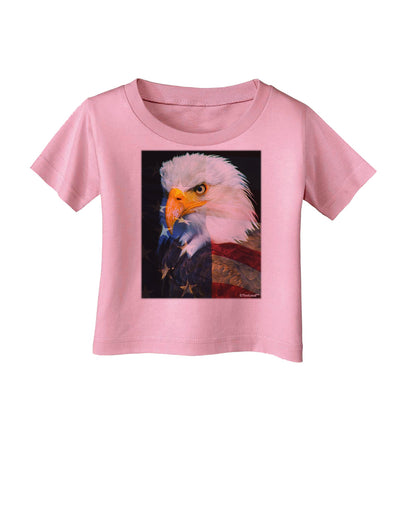 Patriotic Bald Eagle - American Flag Infant T-Shirt by TooLoud-Infant T-Shirt-TooLoud-Candy-Pink-06-Months-Davson Sales