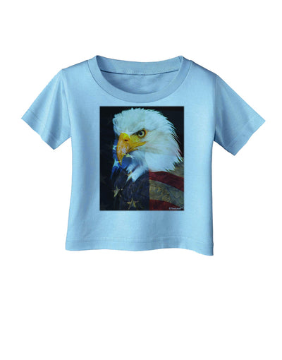 Patriotic Bald Eagle - American Flag Infant T-Shirt by TooLoud-Infant T-Shirt-TooLoud-Aquatic-Blue-06-Months-Davson Sales