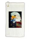 Patriotic Bald Eagle - American Flag Micro Terry Gromet Golf Towel 16 x 25 inch by TooLoud-Golf Towel-TooLoud-White-Davson Sales