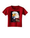 Patriotic Bald Eagle - American Flag Toddler T-Shirt Dark by TooLoud-Toddler T-Shirt-TooLoud-Red-2T-Davson Sales