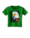 Patriotic Bald Eagle - American Flag Toddler T-Shirt Dark by TooLoud-Toddler T-Shirt-TooLoud-Clover-Green-2T-Davson Sales