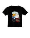 Patriotic Bald Eagle - American Flag Toddler T-Shirt Dark by TooLoud-Toddler T-Shirt-TooLoud-Black-2T-Davson Sales