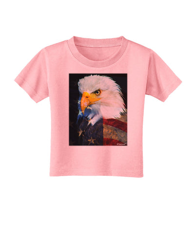 Patriotic Bald Eagle - American Flag Toddler T-Shirt by TooLoud-Toddler T-Shirt-TooLoud-Candy-Pink-2T-Davson Sales