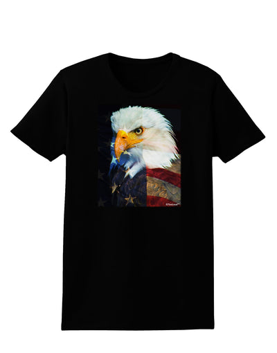 Patriotic Bald Eagle - American Flag Womens Dark T-Shirt by TooLoud-Womens T-Shirt-TooLoud-Black-X-Small-Davson Sales