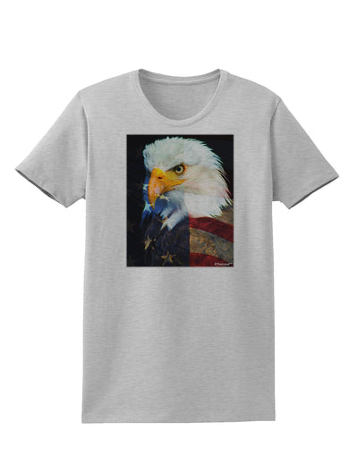 Patriotic Bald Eagle - American Flag Womens T-Shirt by TooLoud-Womens T-Shirt-TooLoud-AshGray-X-Small-Davson Sales