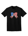 Patriotic Bow Adult Dark T-Shirt-Mens T-Shirt-TooLoud-Black-Small-Davson Sales