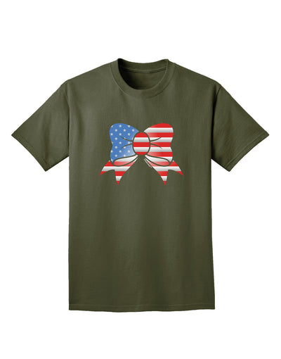 Patriotic Bow Adult Dark T-Shirt-Mens T-Shirt-TooLoud-Military-Green-Small-Davson Sales