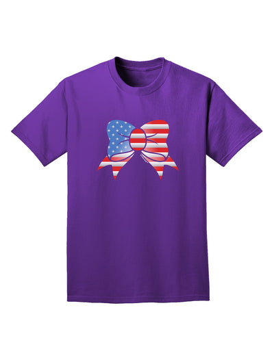 Patriotic Bow Adult Dark T-Shirt-Mens T-Shirt-TooLoud-Purple-Small-Davson Sales