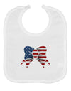 Patriotic Bow Baby Bib