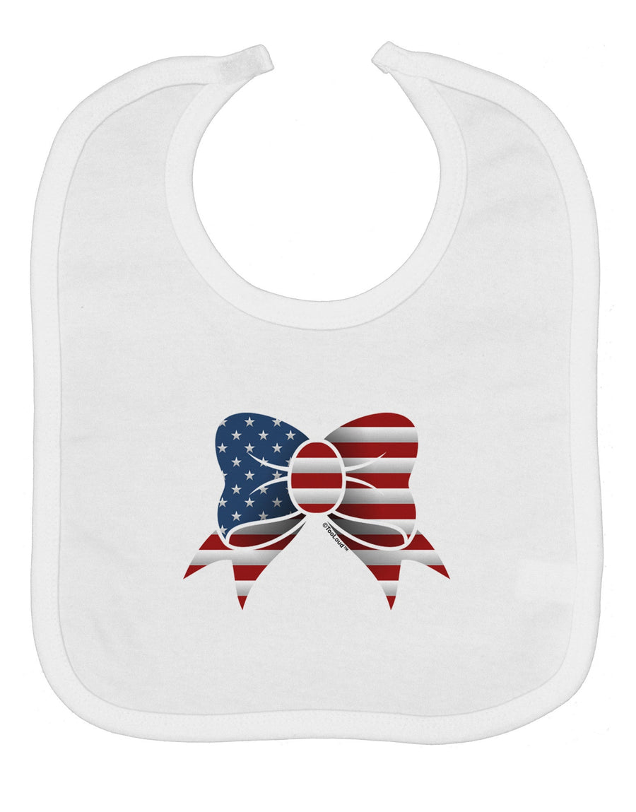 Patriotic Bow Baby Bib