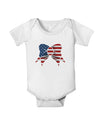 Patriotic Bow Baby Romper Bodysuit-Baby Romper-TooLoud-White-06-Months-Davson Sales