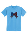 Patriotic Bow Childrens T-Shirt-Childrens T-Shirt-TooLoud-Aquatic-Blue-X-Small-Davson Sales