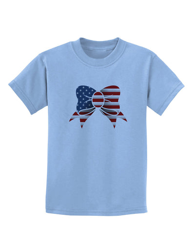 Patriotic Bow Childrens T-Shirt-Childrens T-Shirt-TooLoud-Light-Blue-X-Small-Davson Sales