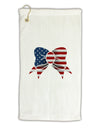 Patriotic Bow Micro Terry Gromet Golf Towel 16 x 25 inch-Golf Towel-TooLoud-White-Davson Sales