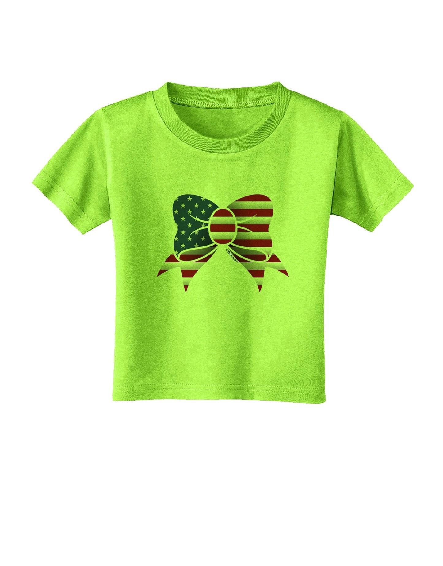Patriotic Bow Toddler T-Shirt-Toddler T-Shirt-TooLoud-Lime-Green-2T-Davson Sales