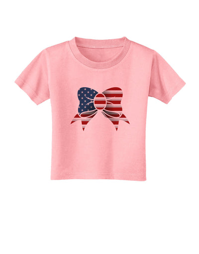 Patriotic Bow Toddler T-Shirt-Toddler T-Shirt-TooLoud-Candy-Pink-2T-Davson Sales