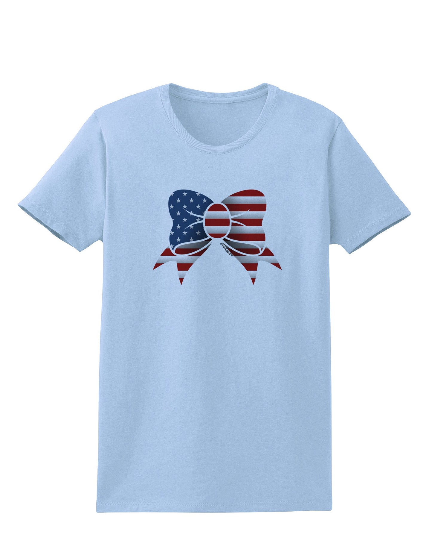 Patriotic Bow Womens T-Shirt-Womens T-Shirt-TooLoud-Light-Blue-X-Small-Davson Sales
