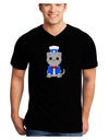 Patriotic Cat Adult Dark V-Neck T-Shirt by TooLoud-Mens V-Neck T-Shirt-TooLoud-Black-Small-Davson Sales