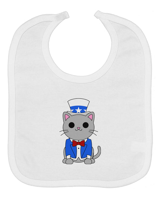 Patriotic Cat Baby Bib by TooLoud