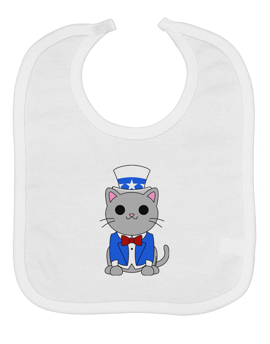 Patriotic Cat Baby Bib by TooLoud