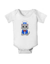 Patriotic Cat Baby Romper Bodysuit by TooLoud-Baby Romper-TooLoud-White-06-Months-Davson Sales
