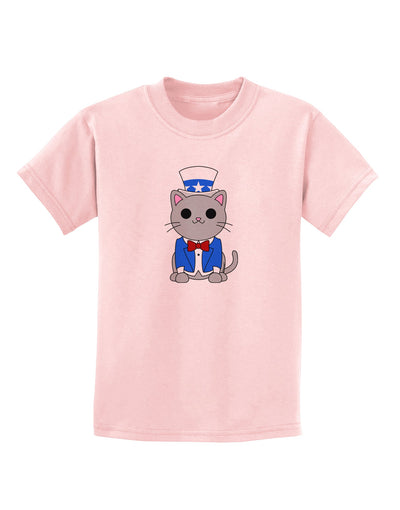 Patriotic Cat Childrens T-Shirt by TooLoud-Childrens T-Shirt-TooLoud-PalePink-X-Small-Davson Sales