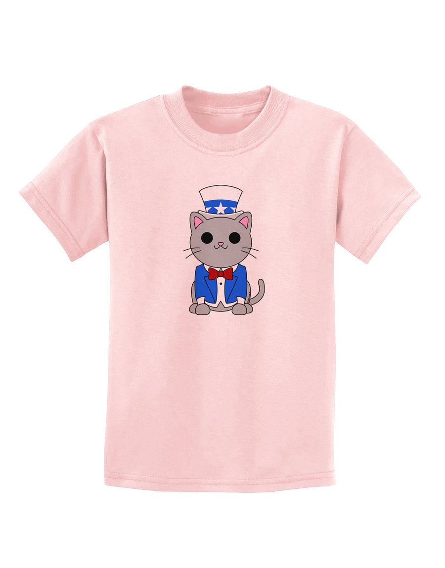 Patriotic Cat Childrens T-Shirt by TooLoud-Childrens T-Shirt-TooLoud-White-X-Small-Davson Sales