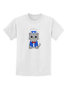 Patriotic Cat Childrens T-Shirt by TooLoud-Childrens T-Shirt-TooLoud-White-X-Small-Davson Sales