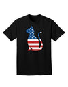 Patriotic Cat Design Adult Dark T-Shirt by TooLoud-Mens T-Shirt-TooLoud-Black-Small-Davson Sales